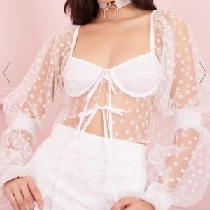 ANGEL MISS U MORE SHEER BLOUSE -dollskill